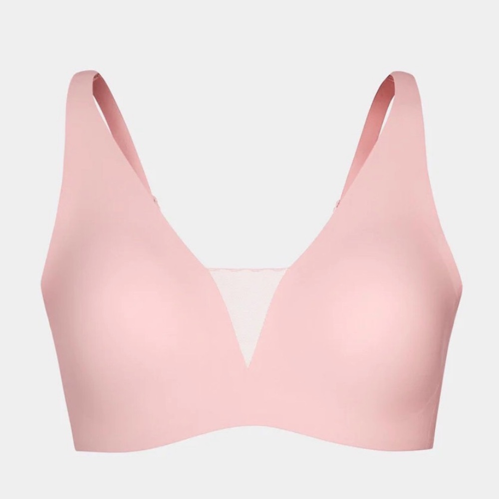 Knix Revolution Shadow Mesh Bra Rose Water Sz L+ BNWT still onsite